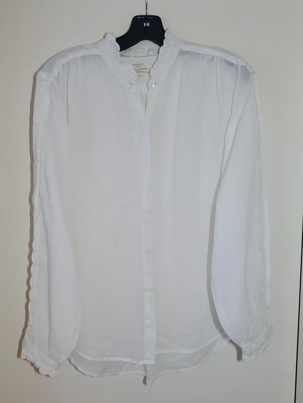 Trovata Solene Lace Trim Blouse